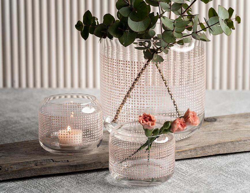 Twine Bougeoir 17 cm, en verre