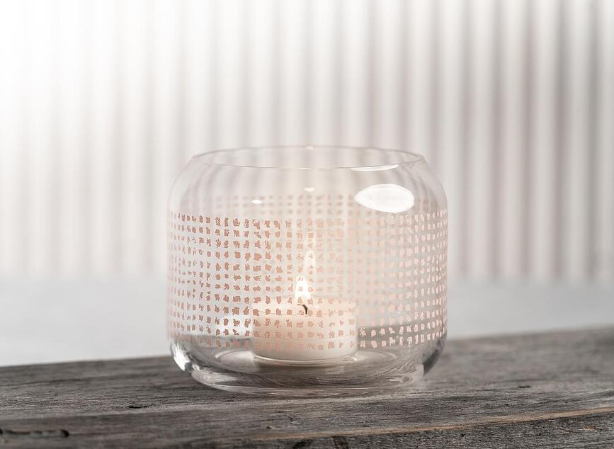 Twine Bougeoir 17 cm, en verre