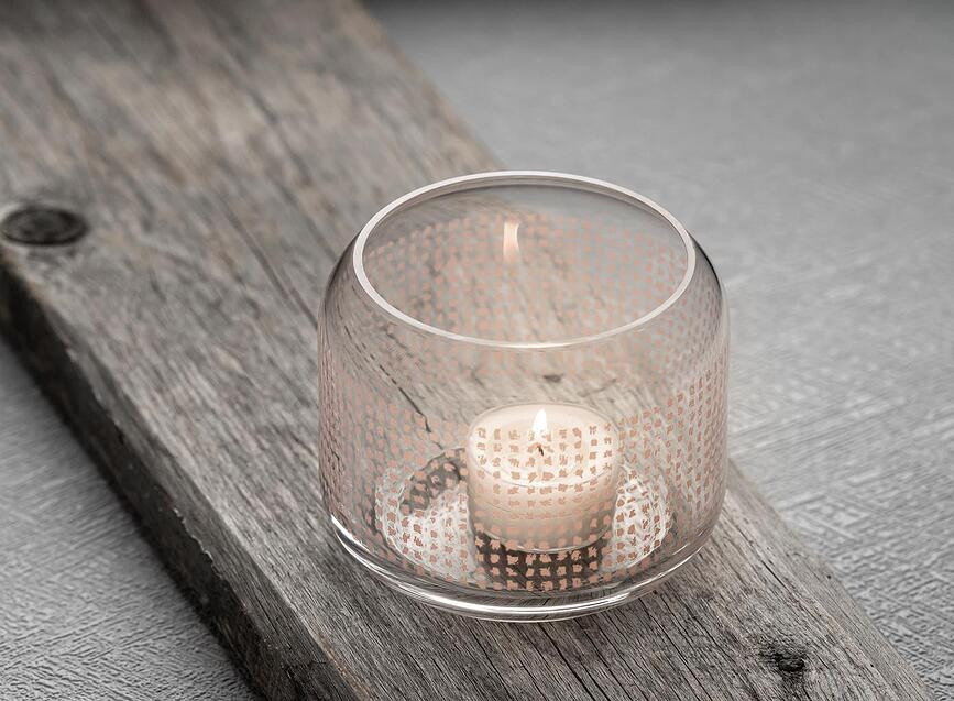 Twine Bougeoir 17 cm, en verre