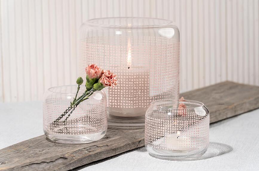 Twine Bougeoir 17 cm, en verre