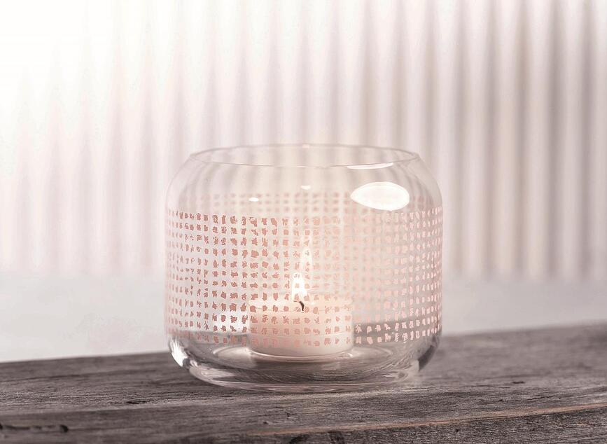 Twine Svečnik, 17 cm, steklen