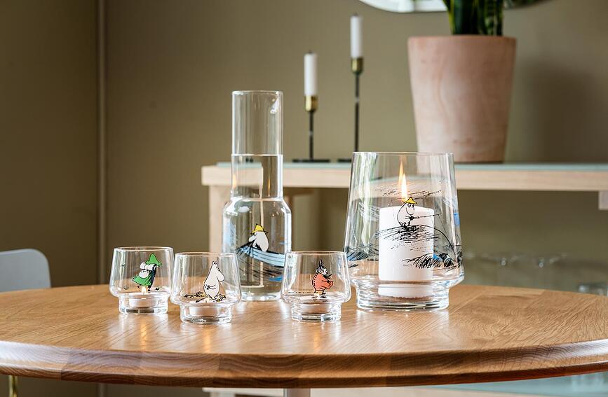 Vaso y Portavelas Muurla Moomin The Journey, 8 cm