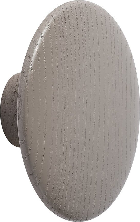 Agățătoare de perete Dots Wood 6,5 cm taupe