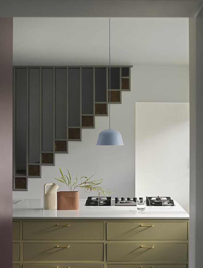 Ambit Viseča svetilka, 25 cm, prašno zelena