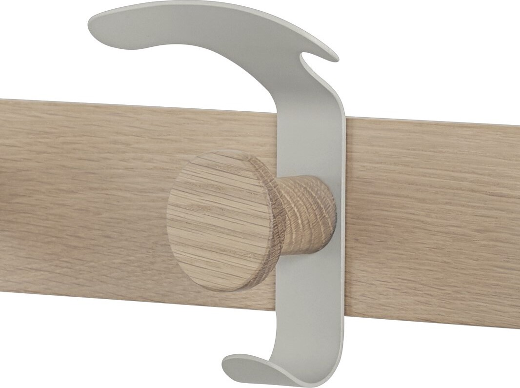 Avail Haken für Garderobenleiste grau