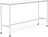 Base Tisch mit Rollen 50 x 190 x 105 cm weiß laminiertes ABS weiße Beine