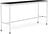 Base Tisch mit Rollen 50 x 190 x 95 cm schwarz Nanolaminat weiße Beine