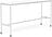 Base Tisch mit Rollen 50 x 190 x 95 cm weiß laminiertes ABS weiße Beine