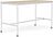 Base Tisch mit Rollen 80 x 160 x 95 cm lackiertes Eichenfurnier weiße Beine