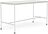 Base Tisch mit Rollen 85 x 190 x 105 cm weiß Nanolaminat weiße Beine