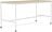 Base Tisch mit Rollen 85 x 190 x 95 cm lackiertes Eichenfurnier weiße Beine