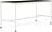 Base Tisch mit Rollen 85 x 190 x 95 cm schwarz Nanolaminat weiße Beine