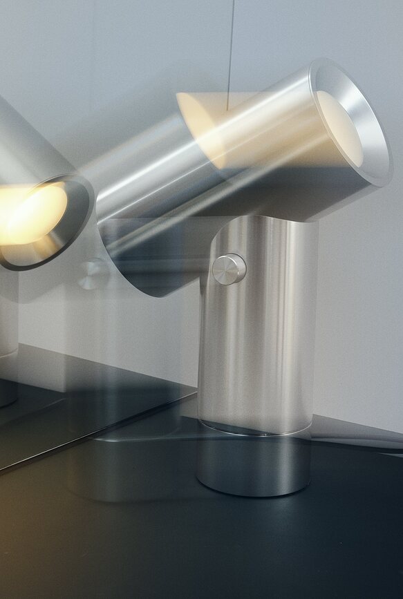 Beam Επιτραπέζιο Φωτιστικό, L, ασημένιο