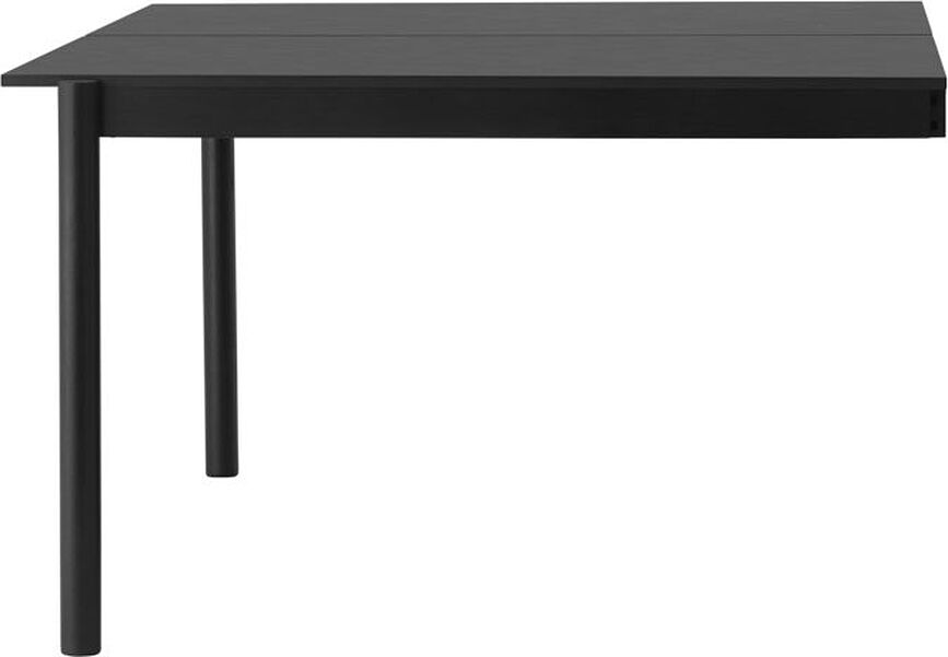 Bočný modul stola Linear System lakovaná preglejka 120 cm čierny