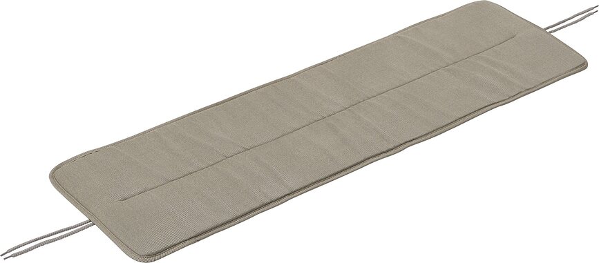 Cojín para banco de jardín Linear, 110 cm, gris claro