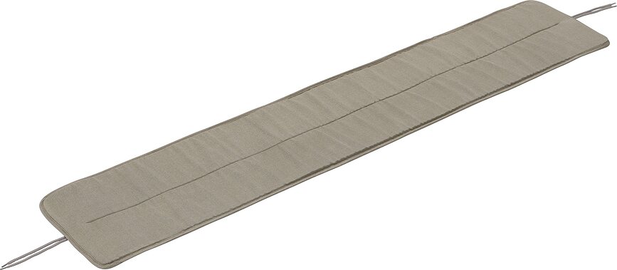 Cojín para banco de jardín Linear, 170 cm, gris claro