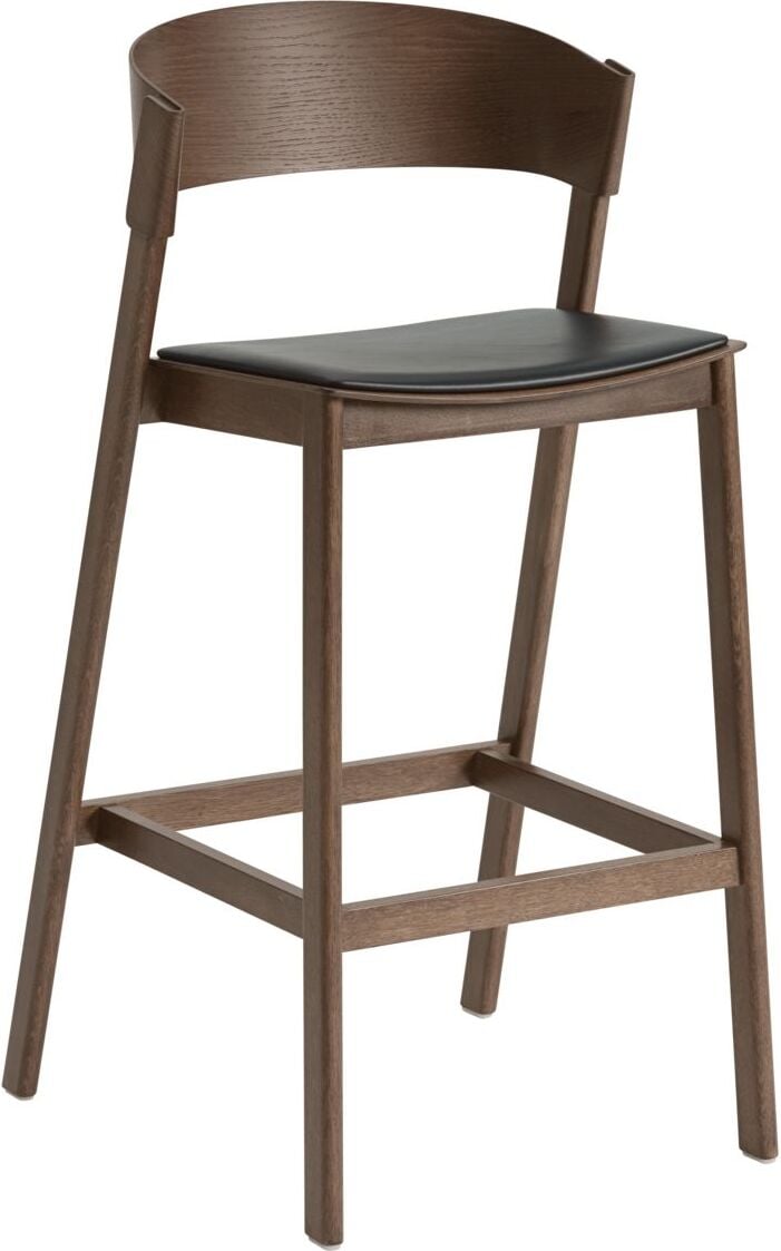 Cover Barhocker 75 cm dunkelbraun mit gepolstertem Sitz
