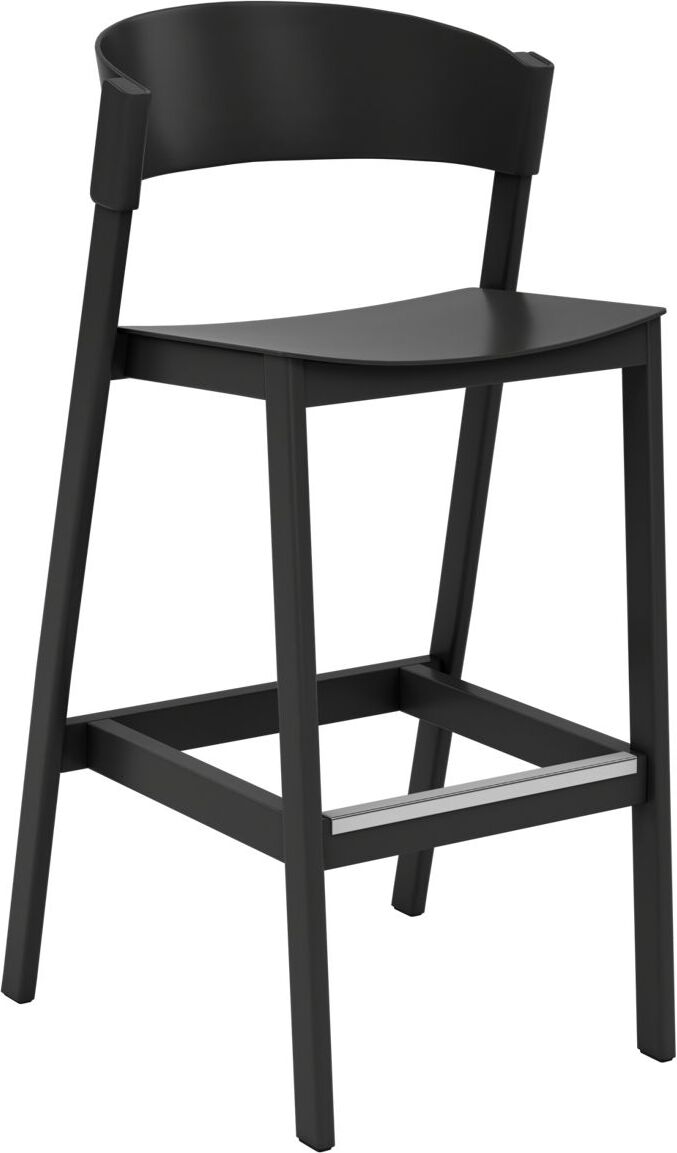 Cover Barhocker 75 cm schwarz mit Fußstützenschutz-Element