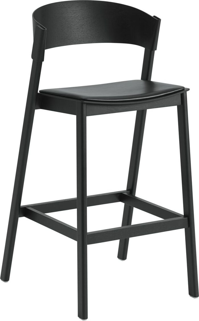 Cover Barhocker 75 cm schwarz mit gepolstertem Sitz