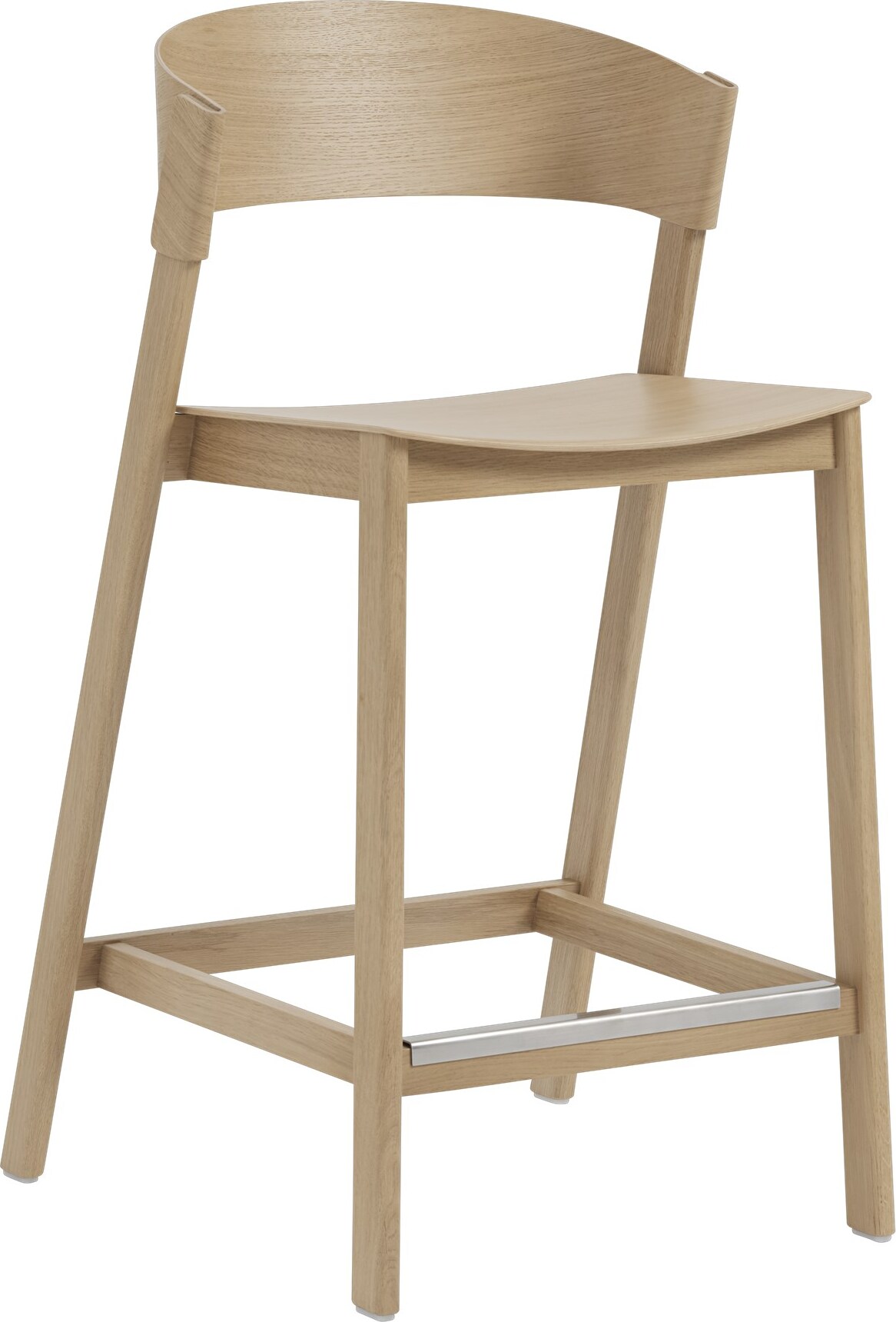 Cover Hocker 65 cm helle Eiche mit Fußstützenschutz-Element