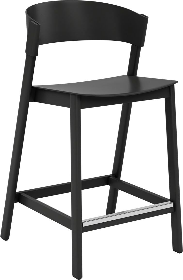 Cover Hocker 65 cm schwarz mit Fußstützenschutz-Element