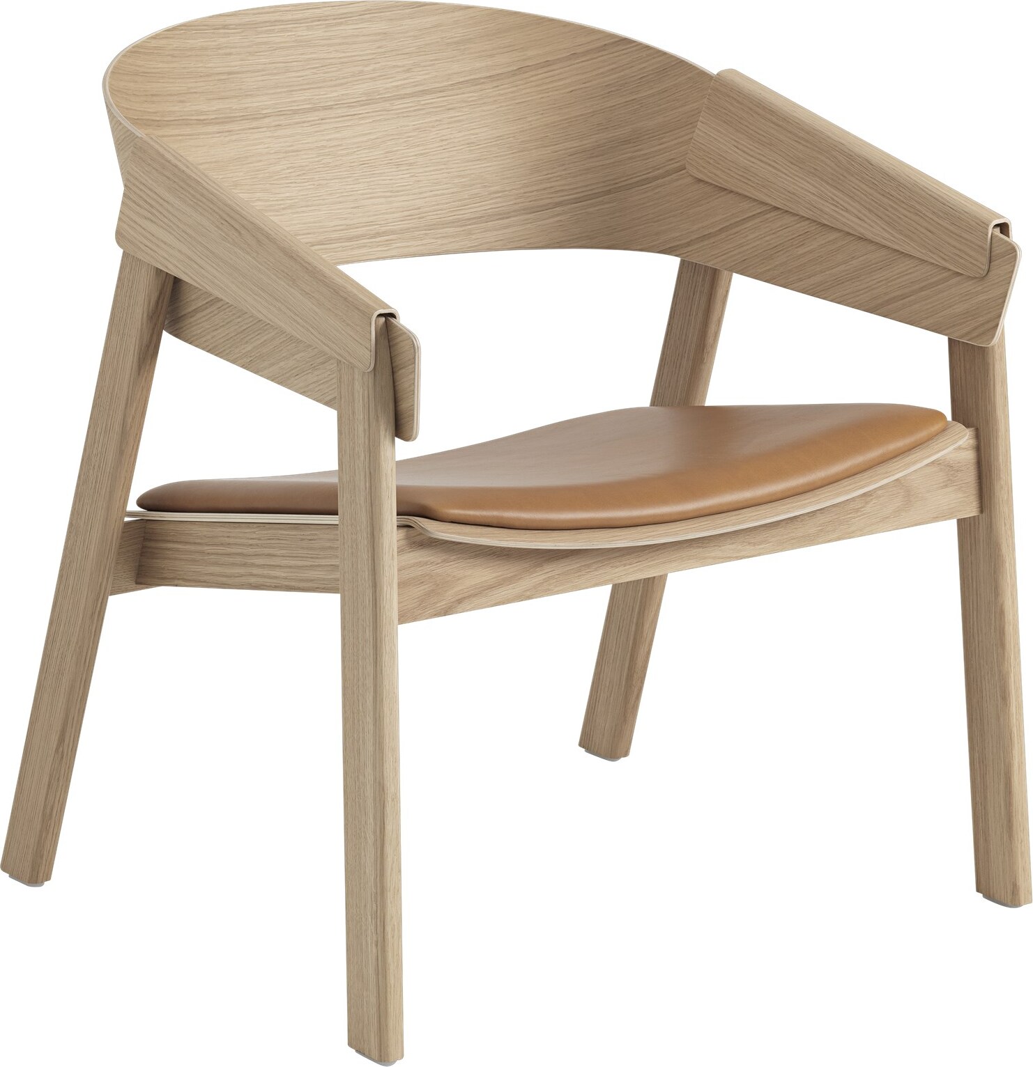 Cover Stuhl 38 cm helle Eiche mit gepolstertem Sitz