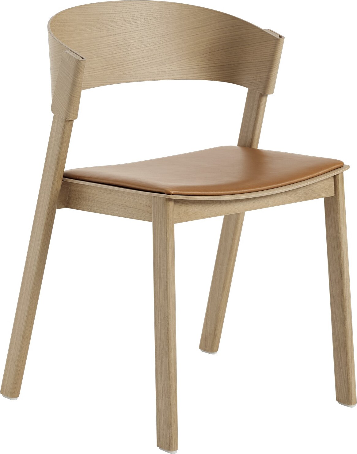 Cover Stuhl helle Eiche mit gepolstertem Sitz
