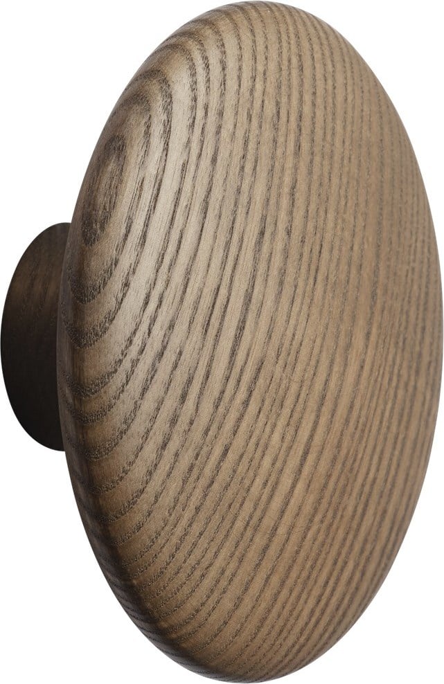 Dots Wood Wandhaken 13 cm dunkelbraun