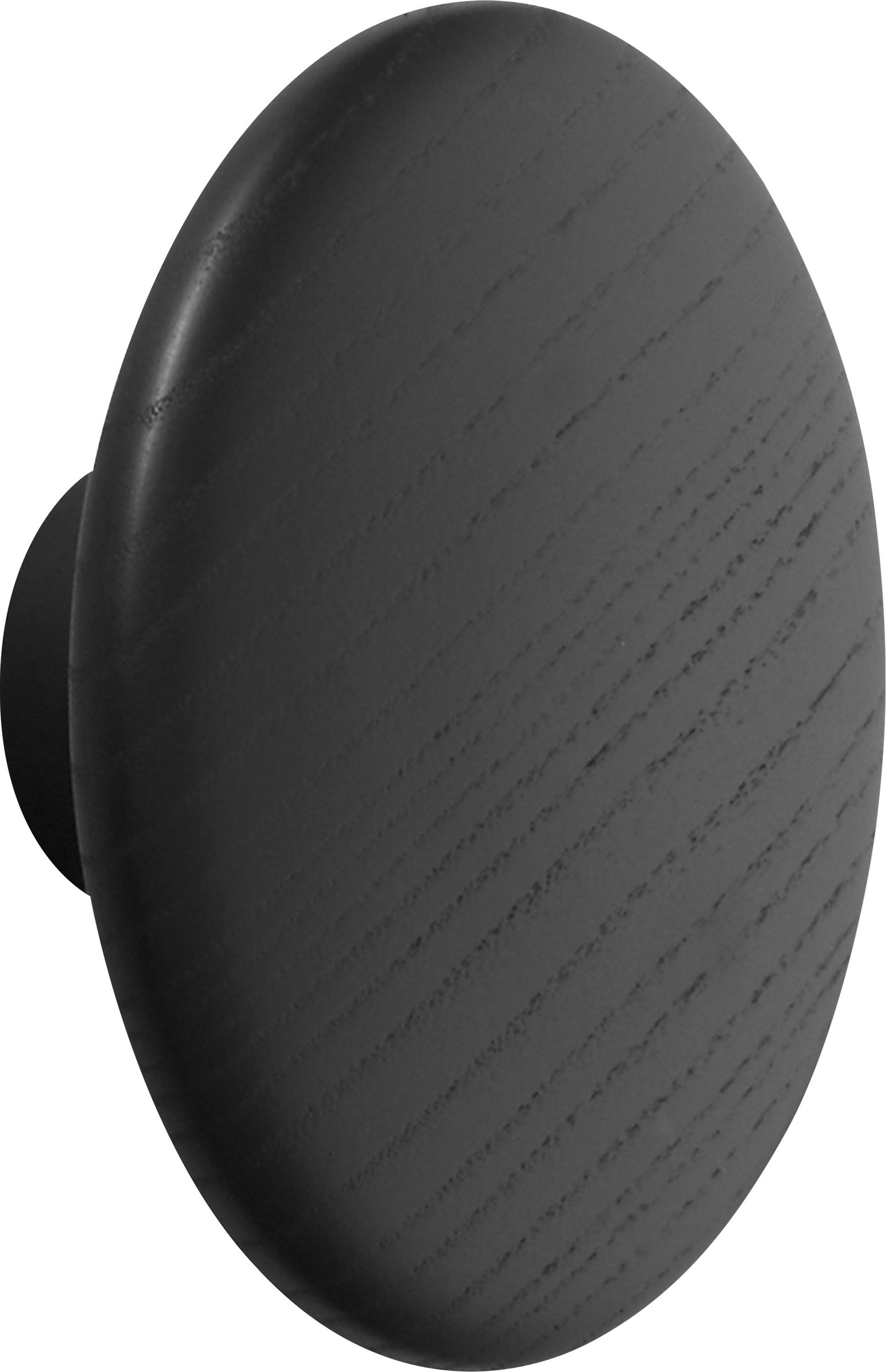 Dots Wood Wandhaken 6,5 cm schwarz