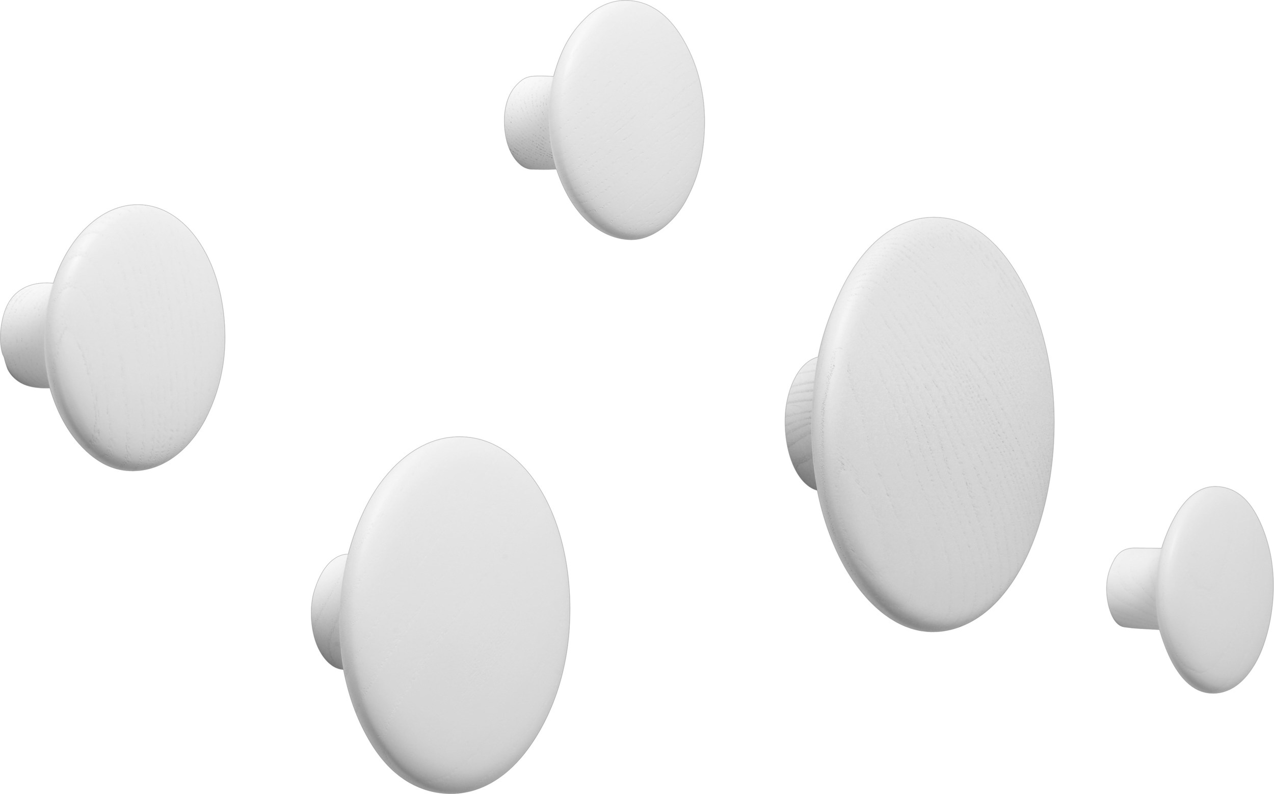 Dots Wood Wandhaken gebrochenes Weiß 5 St.