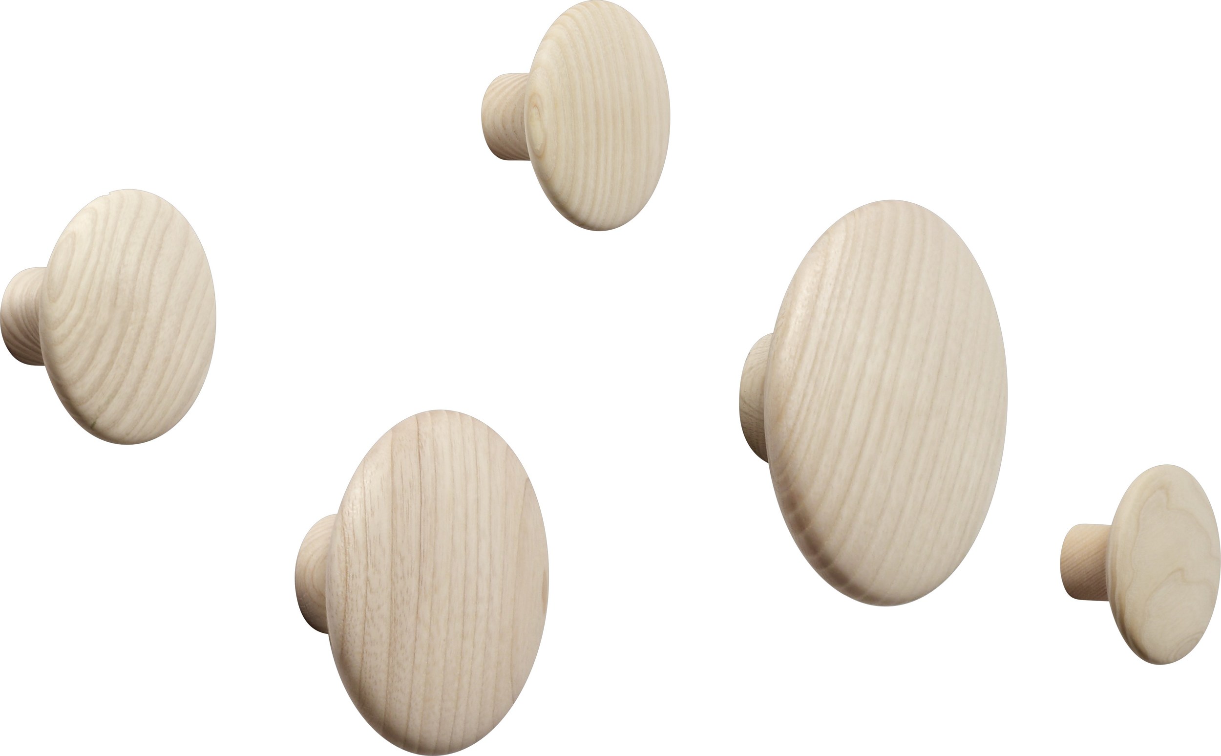 Dots Wood Wandhaken helle Eiche 5 St.