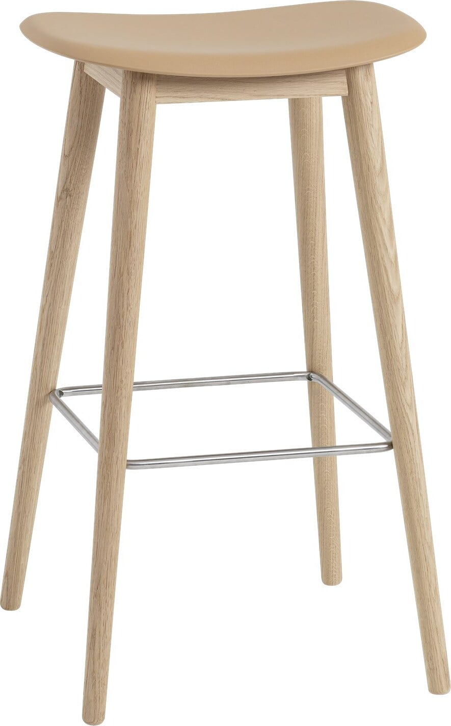 Fiber Barhocker 75 cm ockerfarbig