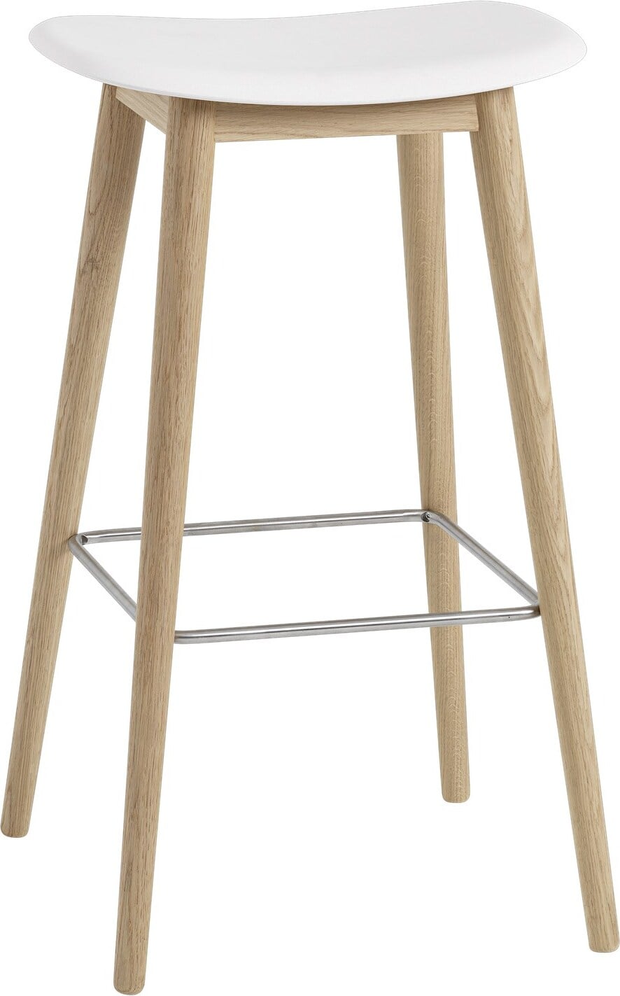 Fiber Barhocker 75 cm weiß