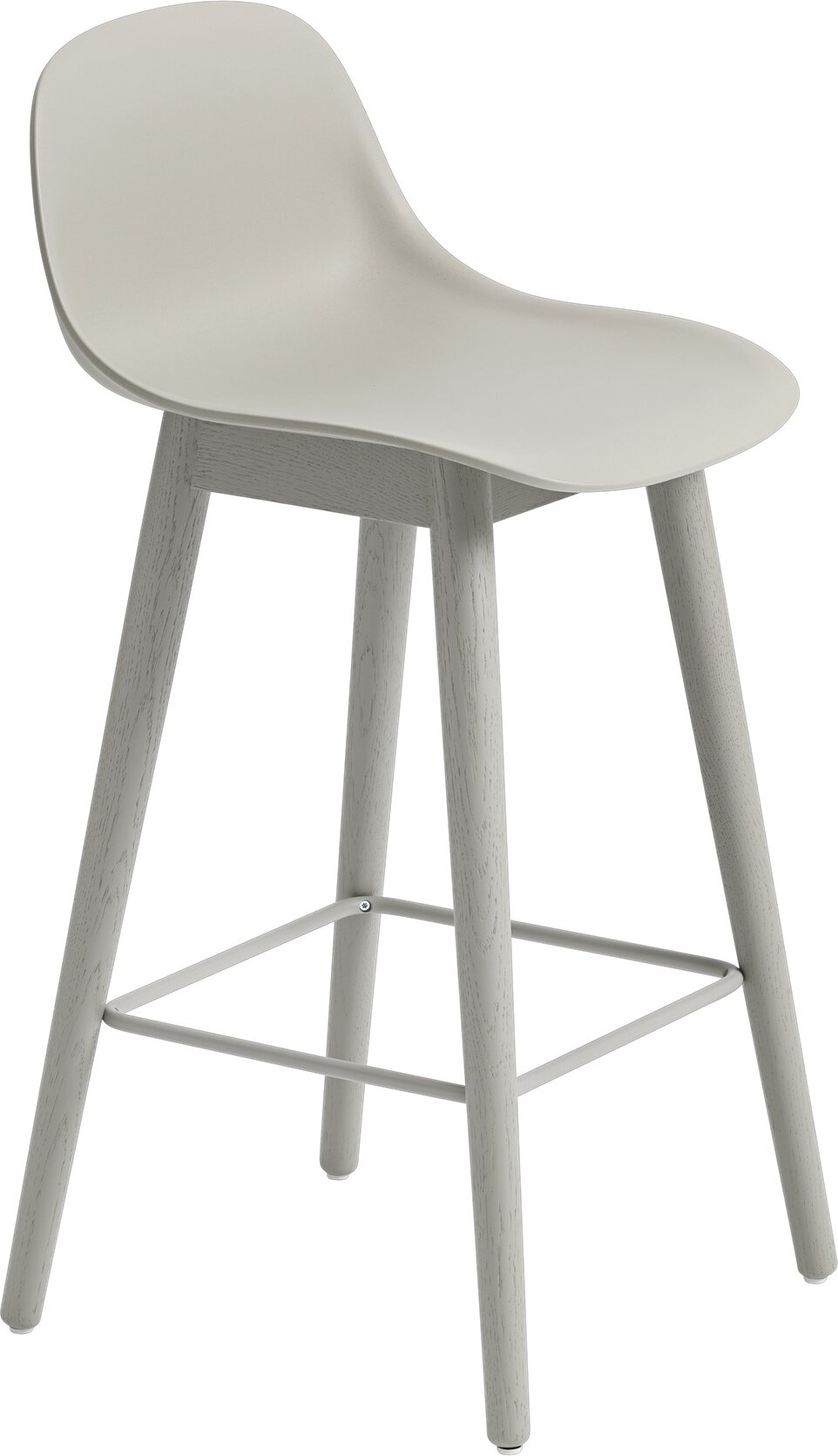 Fiber Hocker 65 cm grau mit Rückenlehne