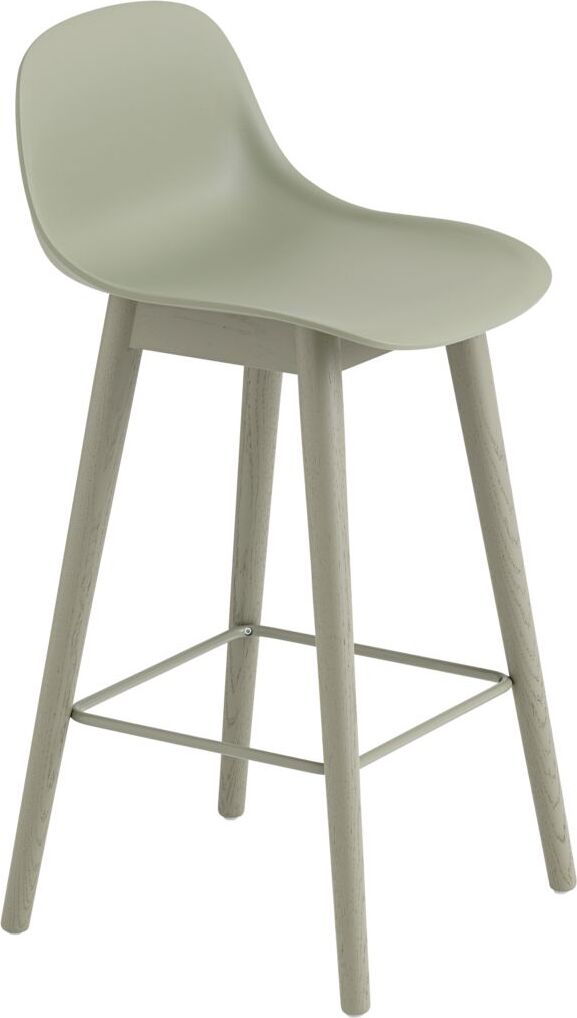 Fiber Hocker 65 cm graugrün mit Rückenlehne