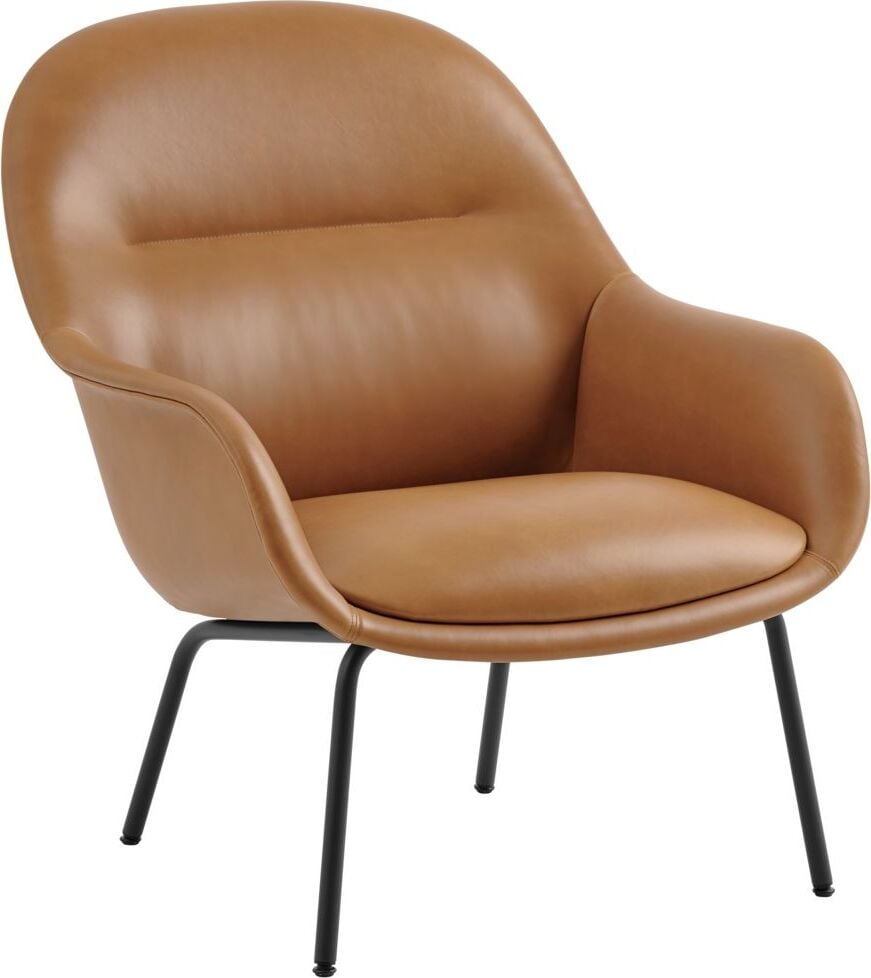 Fiber Lounge Sessel Cognacbraun Leder