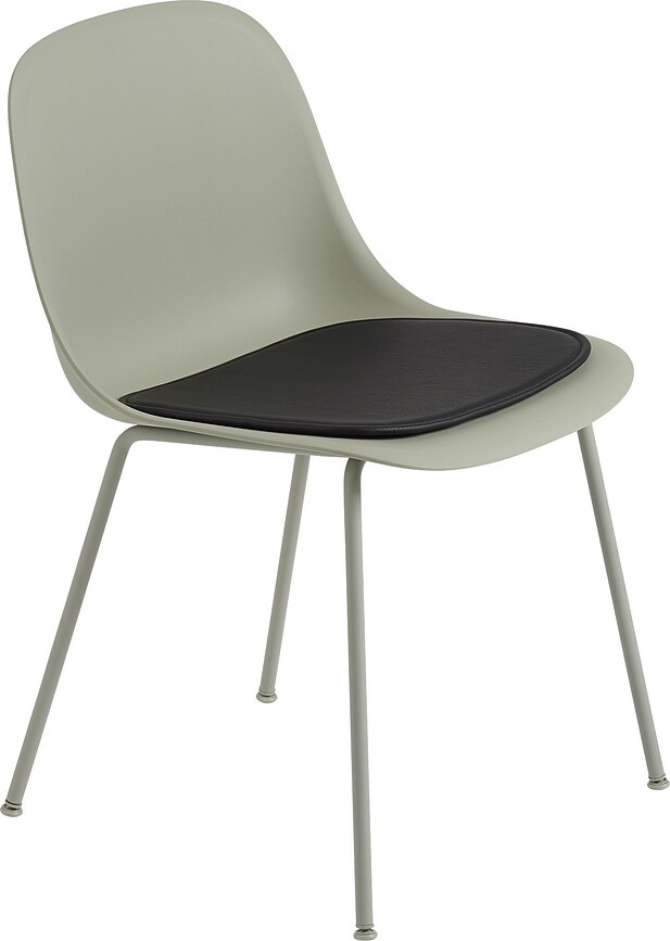 Fiber Easy Leather Μαξιλάρι Καρέκλας, 38 cm, μαύρο