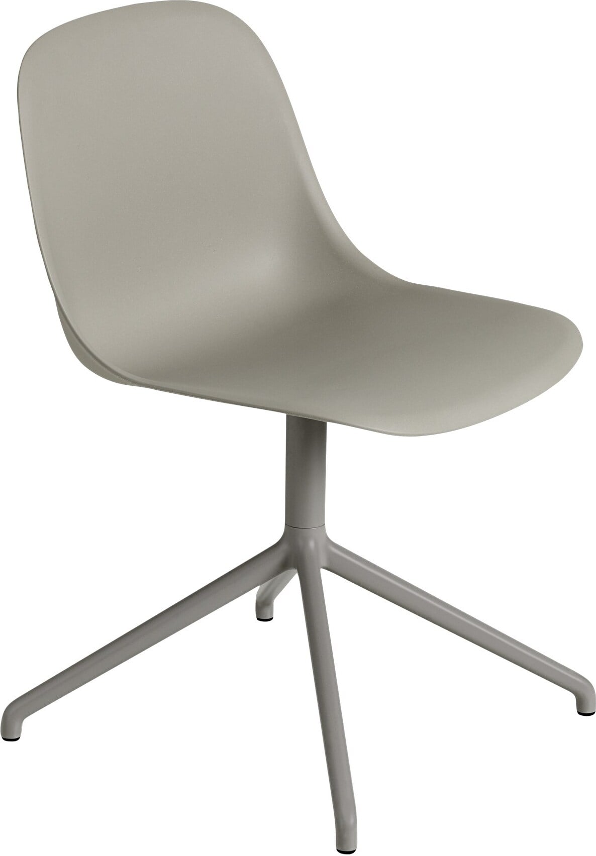 Fiber Swivel Drehstuhl grau auf Aluminiumbeinen