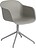 Fiber Swivel Sessel grau auf Aluminiumbeinen