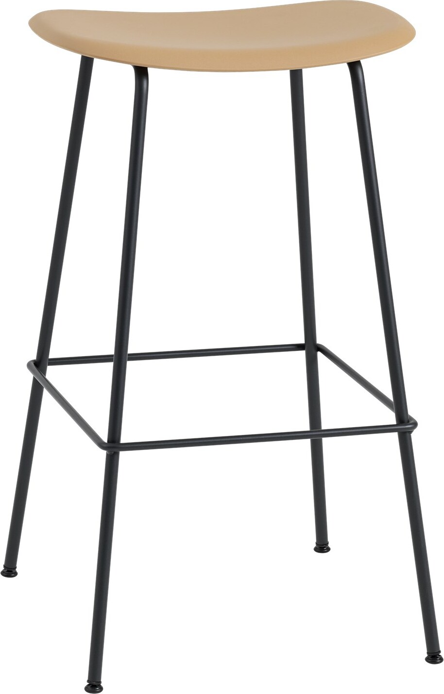 Fiber Tube Barhocker 75 cm ockerfarbig
