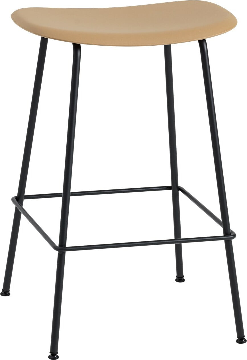 Fiber Tube Hocker 65 cm ockerfarbig