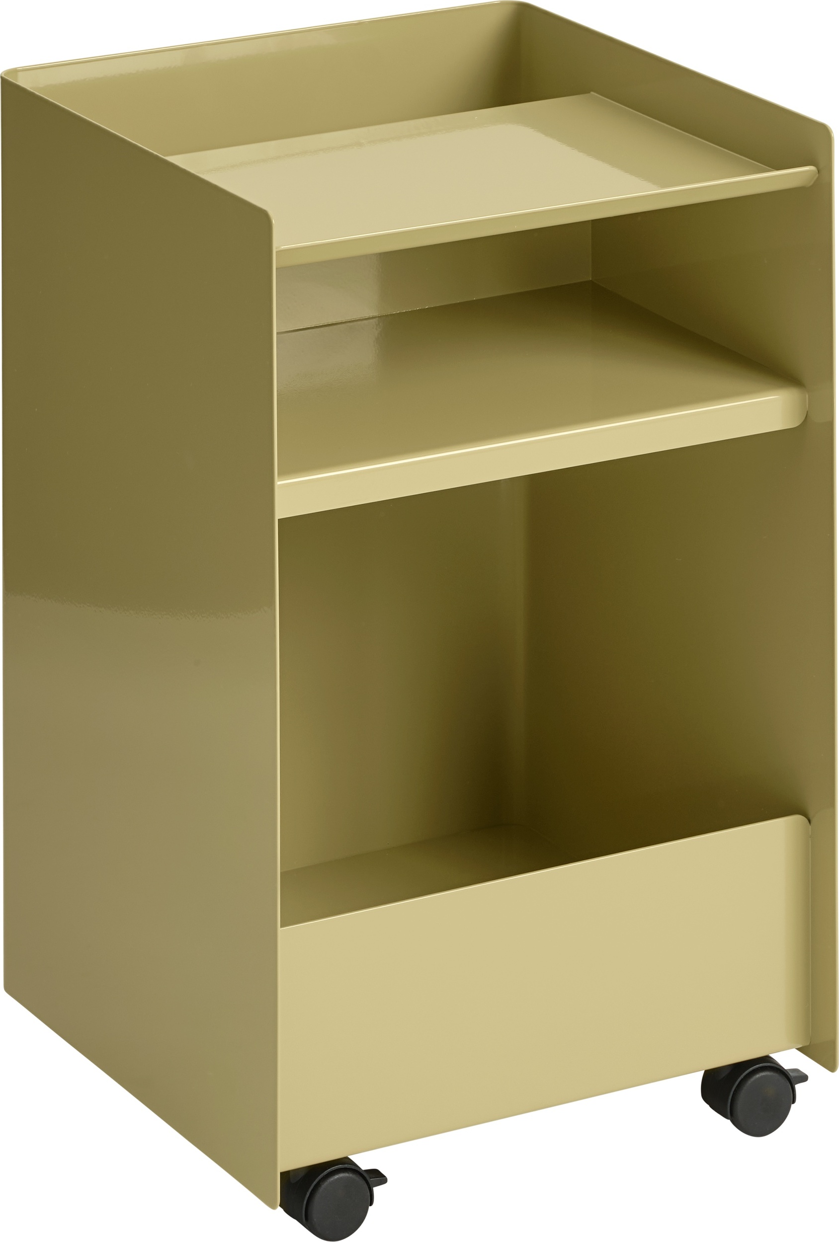 Folded Beistellschrank auf Rollen 61,5 cm, beige-grün