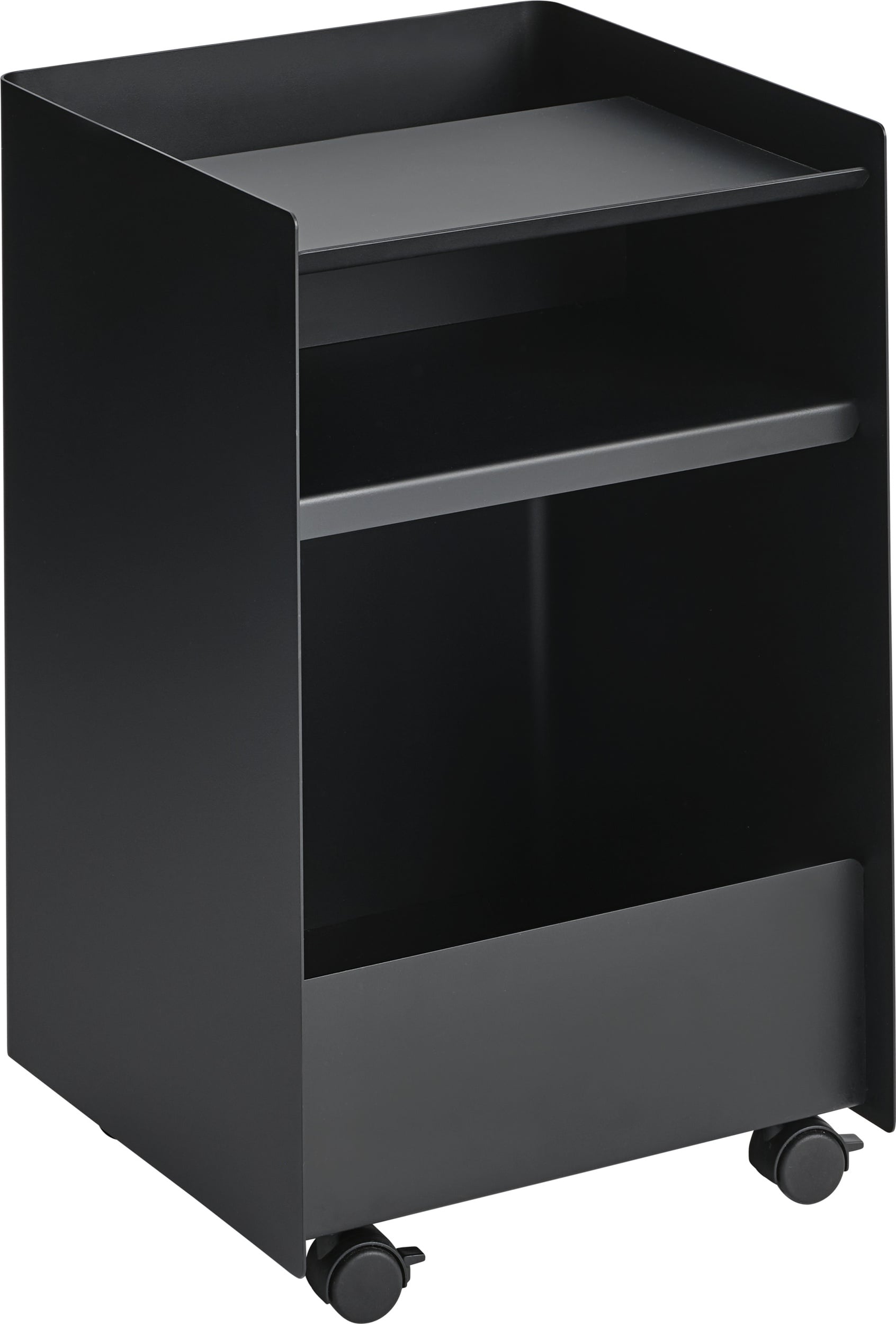 Folded Beistellschrank auf Rollen 61,5 cm, schwarz