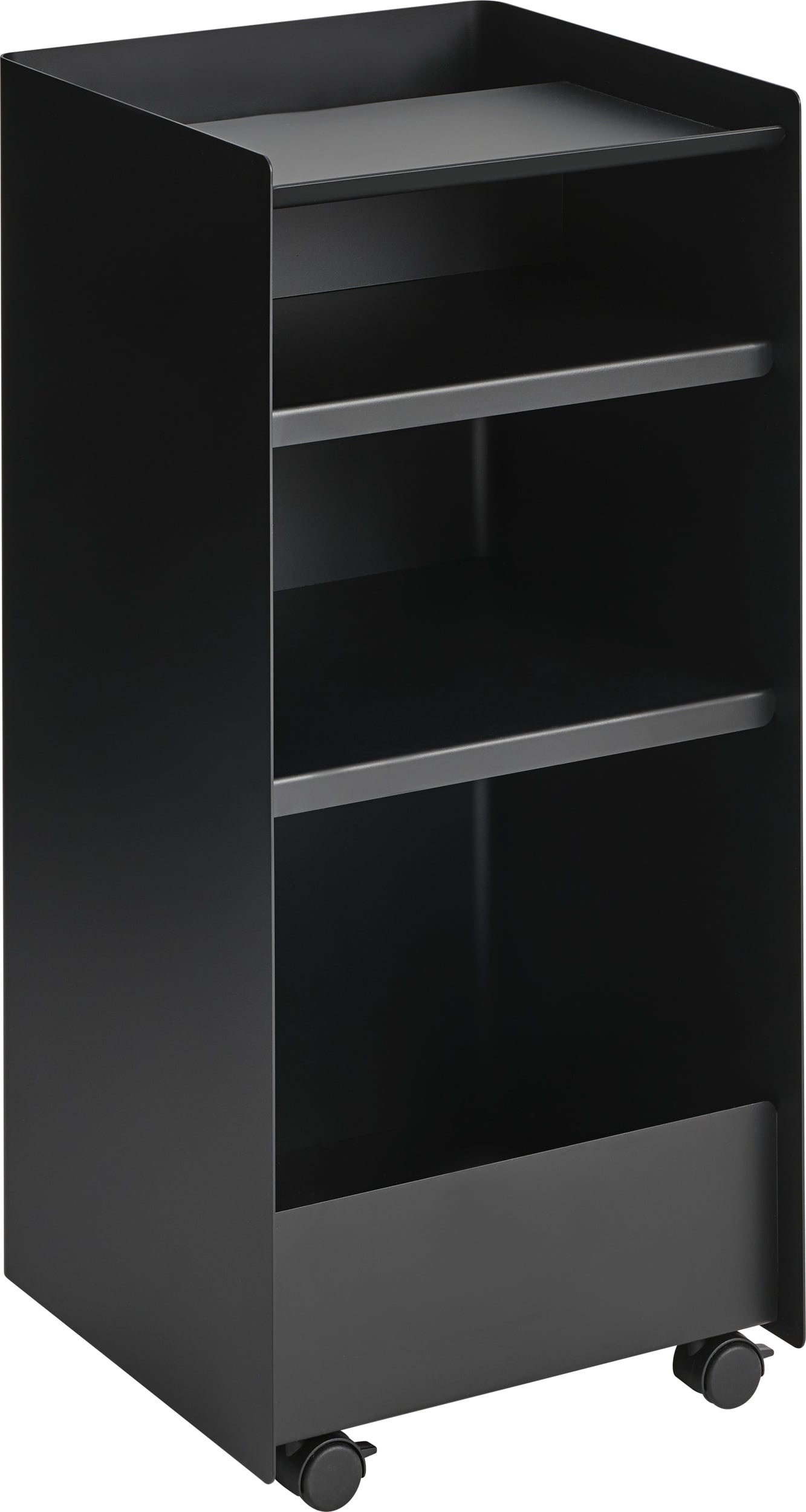 Folded Beistellschrank auf Rollen 84 cm, schwarz