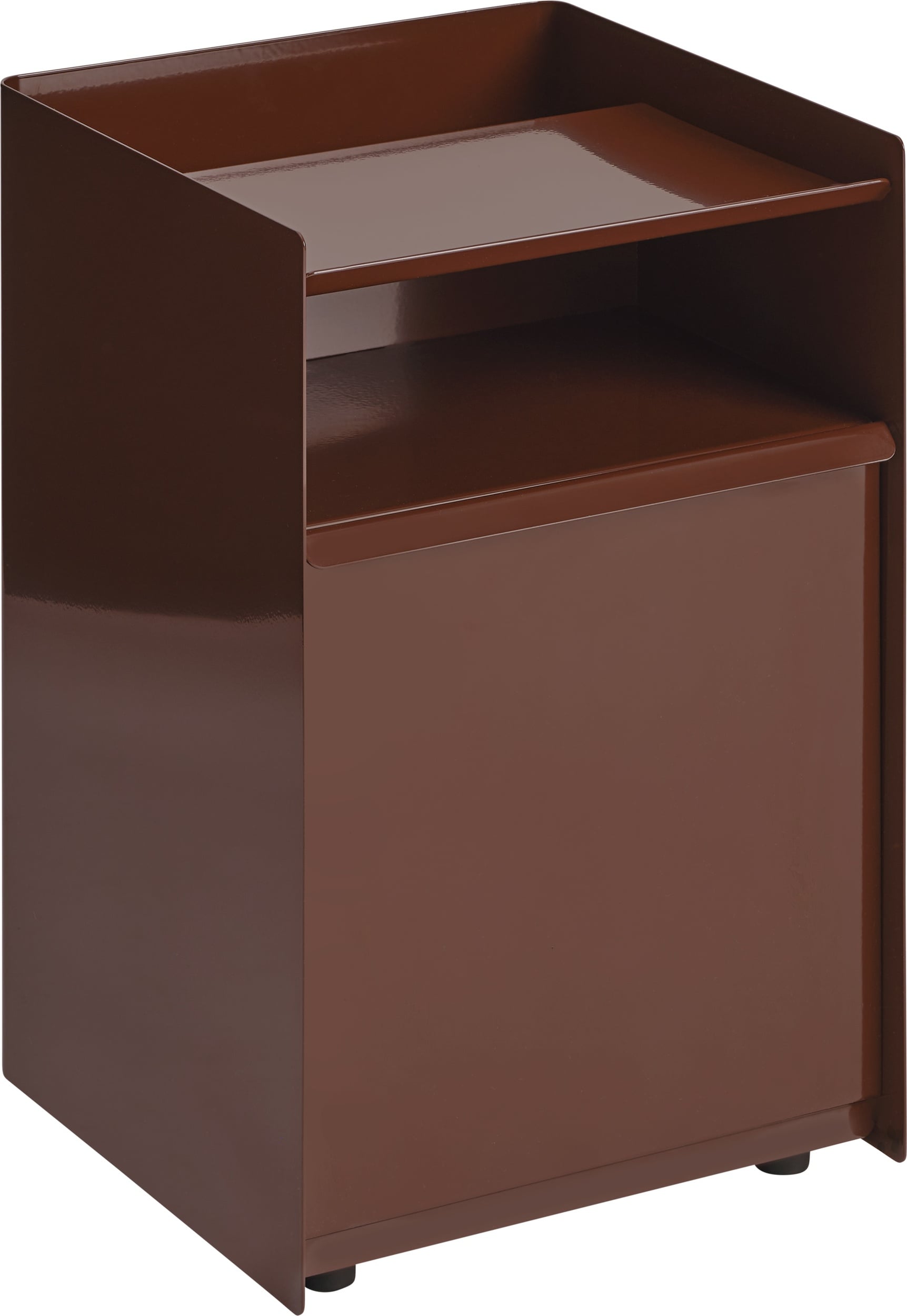Folded Beistellschrank mit Schublade auf Rollen 61,5 cm, dunkelrot
