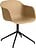 Fotel Fiber Swivel ochra na aluminiowych nogach