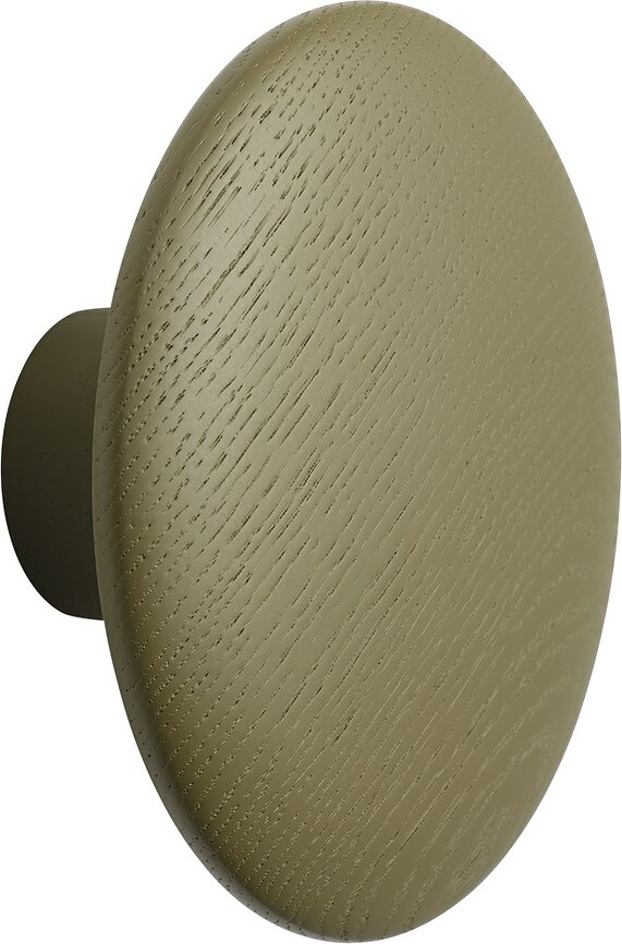 Gancho de pared de madera Dots Wood, 9 cm, caqui