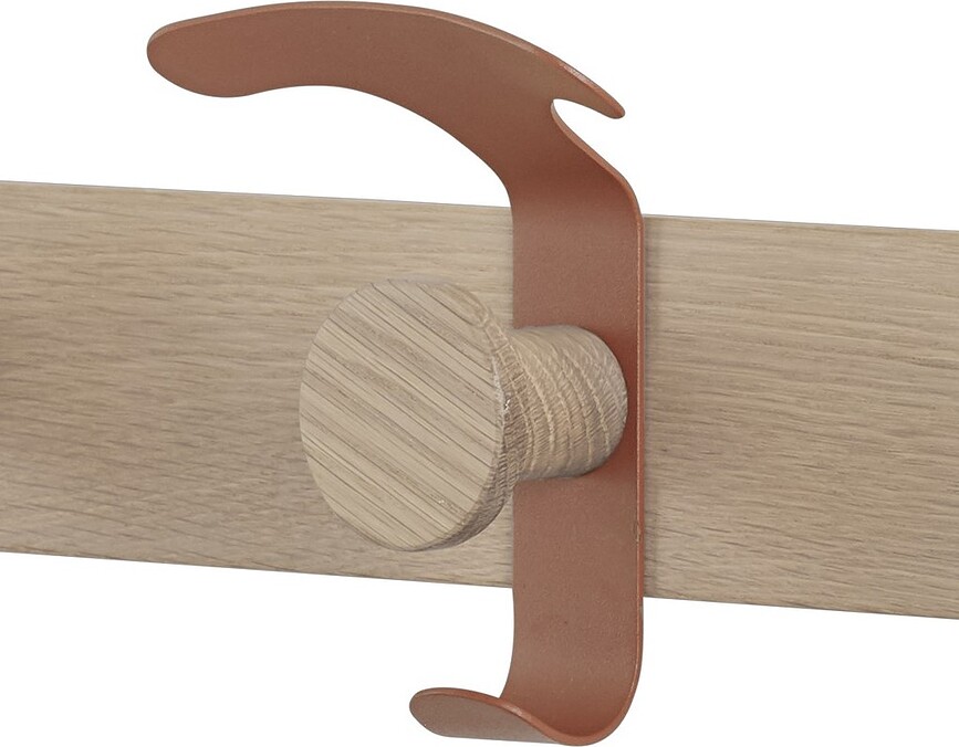 Gancho para perchero de barra Avail, marrón