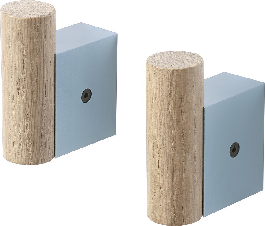 Ganchos de pared Attach, azul empolvado, 2 unidades