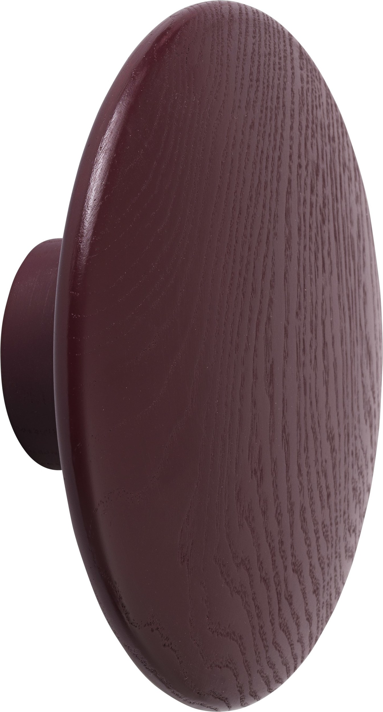 Haczyk ścienny Dots Wood 13 cm burgundowy